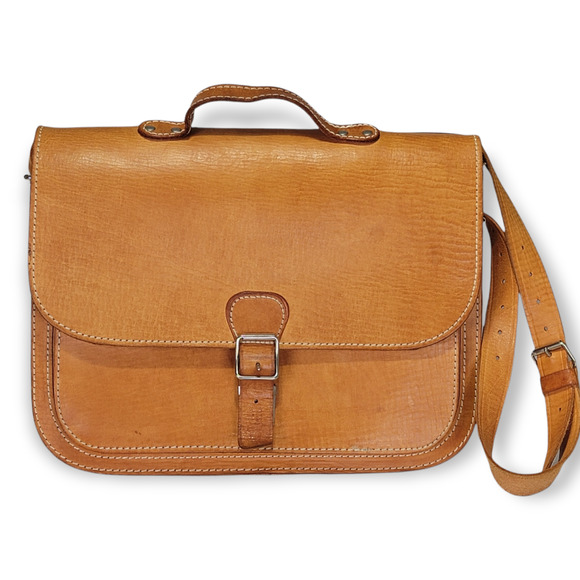TIVOLI CORP. Other - TIVOLI Vintage Country Life Saddle Leather Messenger Bag - HOLLAND